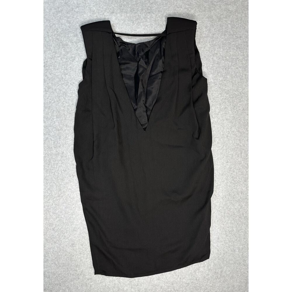 Mng Suit Dress Black Plunging Neck Line, Padded Shoulders New With Tags Size 2